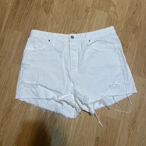 White Denim High Rise Shorts, Wild Fable brand